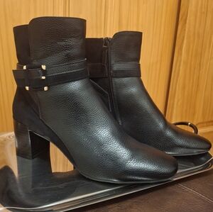Black Ankle Boots with Buckle Detail Size 9